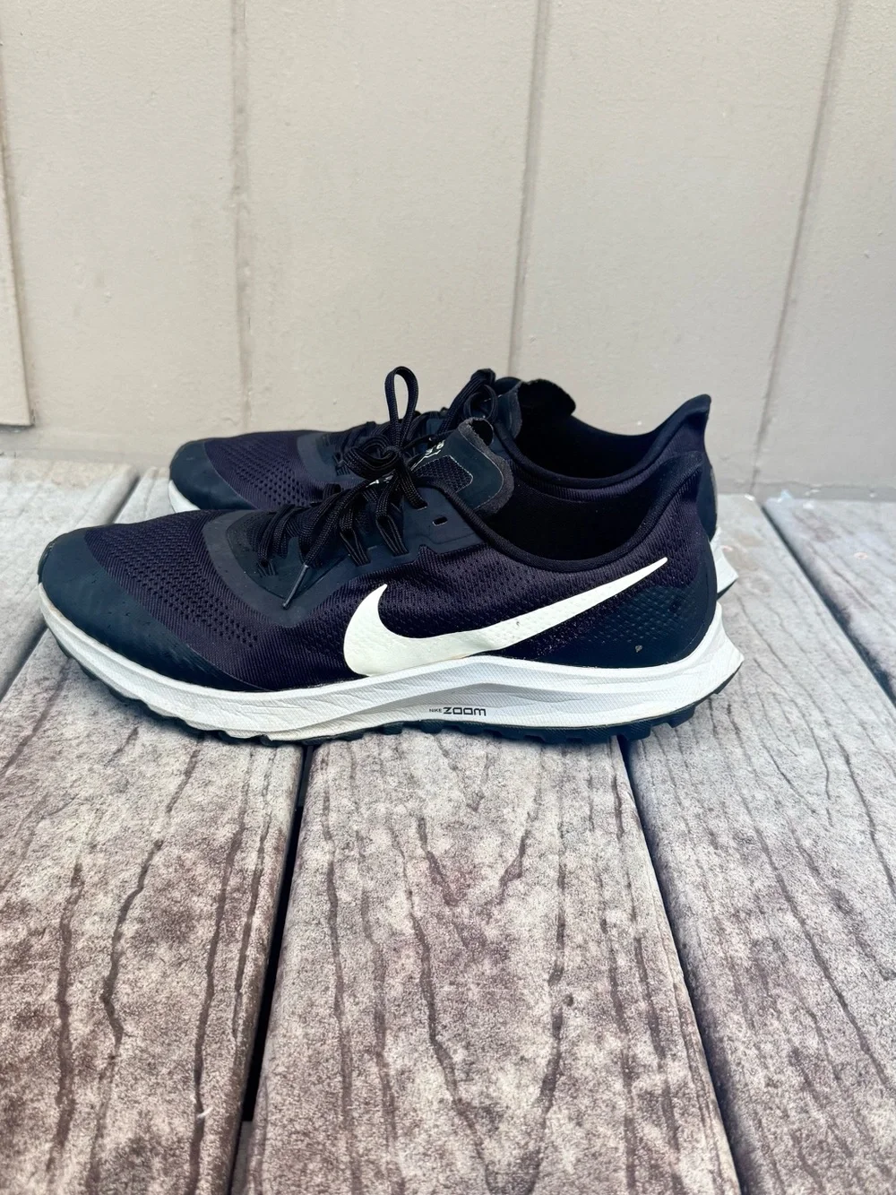 Nike Pegasus Trail 3 Men’s Running Shoes Size 12 Black White Trail Running Clean